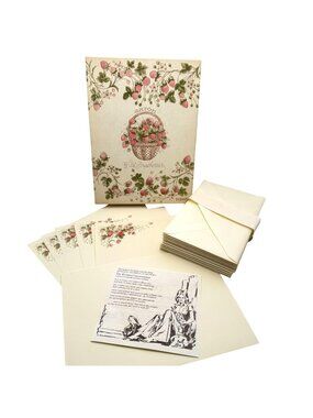 Eaton Wild Strawberries Scented Stationery Set Decorative Sheets Envelopes Box